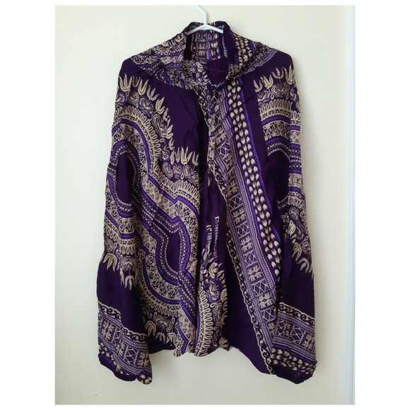 (C2)100%Rayon Harem Pants (Tridents around Circle)